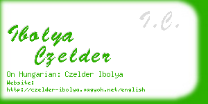 ibolya czelder business card